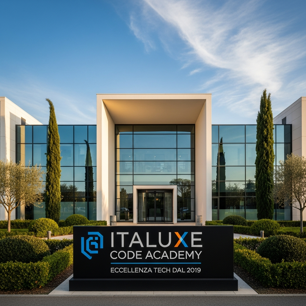 Team di sviluppatori che collaborano su un progetto tech in un ambiente moderno e professionale